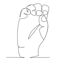 sign language letter O