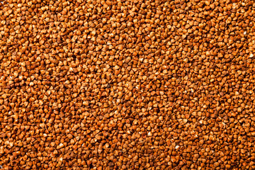 Close-up macro image of buckwheat grain background full frame