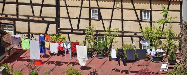 Bamberg - Wäsche aufgehängt
