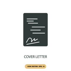 cover letter icons  symbol vector elements for infographic web