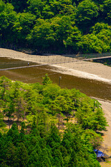 谷瀬の吊り橋　奈良県十津川村