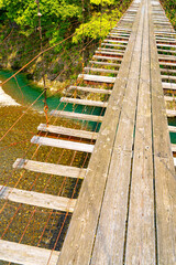 危険な吊り橋　奈良県十津川村