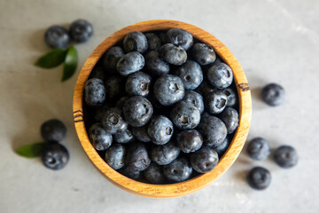 Fresh ripe blueberries close up