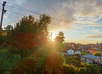 sunset in Shillong City 