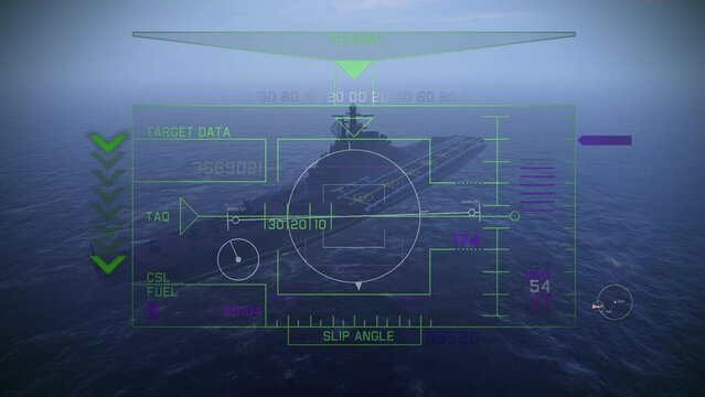 Helicopter Ready For Missle Attack Hud, 1920&times;1080 Resolution, 09 Second Long.