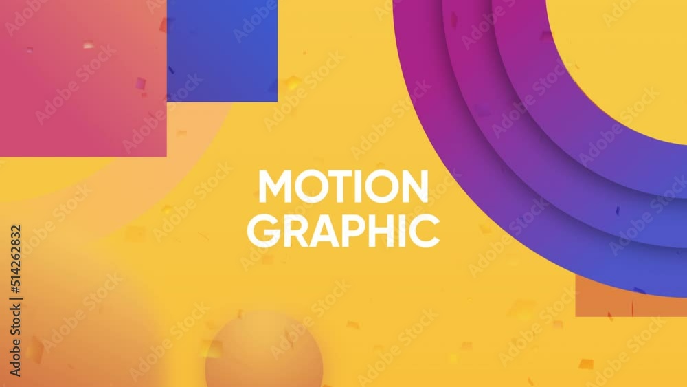 Aufkleber background with moving geometric shapes to insert. motion. simple animation with motion graphic for 