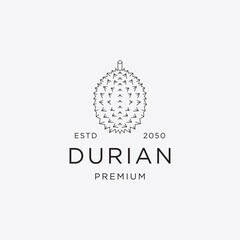 Template creative and fun durian logo vector