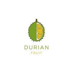 Template creative and fun durian logo vector