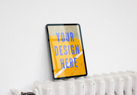 Vertical Tablet Mockup at Home