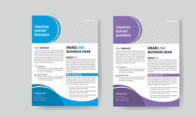 modern business flyer template for  brochure . Graphic design 