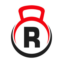 Obraz premium Letter R Fitness Gym Logo Vector Template. Fitness Logo Element on Alphabet R Symbol