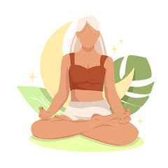 yoga woman in the lotus pose