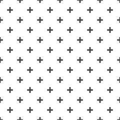 Repeated black figures on white background. Ethnic wallpaper. Seamless surface pattern design with snowflakes ornament. Rhombuses and triangles motif. Digital paper for textile print, web designing