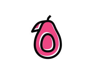 avocado outline icon fruit and vegetable, Garden fresh avocado icon. avocado fruits healthy lifestyle symbol template for graphic and web design collection logo vector illustration