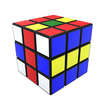 Minsk, Belarus, 30 June 2022 . Editorial illustration. Rubik s Cube is a 3D combination puzzle invented in 1974 by Hungarian sculptor and professor of architecture Erno Rubik..
