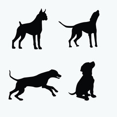 Dog Silhouette Vector Art and Graphics