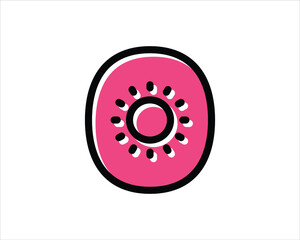 kiwi flat icon. You can be used kiwi icon for several purposes like: websites, UI, UX, print templates, promotional materials, info-graphics, web and mobile phone apps.