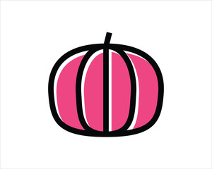 Pumpkin - squash for Halloween or Thanksgiving flat vector color icon for apps and websites