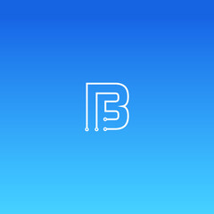 Abstract BF Letter logo vector template design.