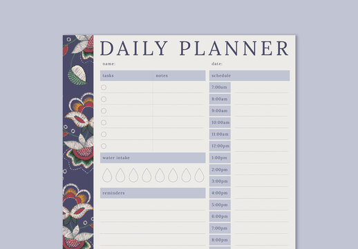 Heritage Craft Daily Planner Layout