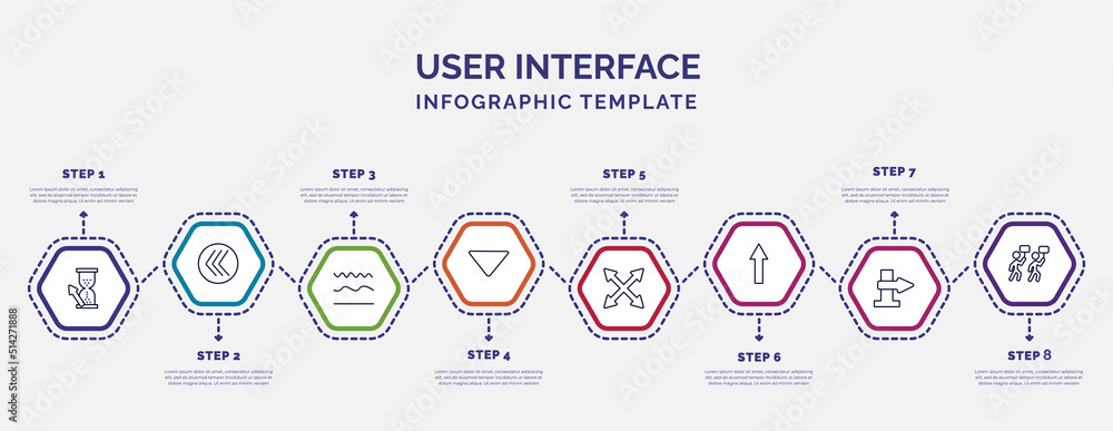 Poster infographic template with icons and 8 options or steps. infographic for user interface concept. incl
