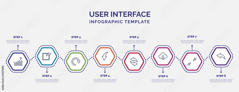 Poster infographic template with icons and 8 options or steps. infographic for user interface concept. incl