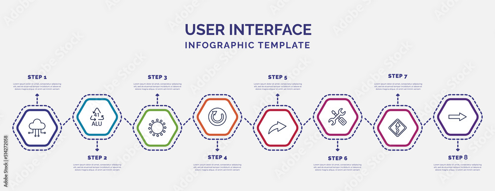 Poster infographic template with icons and 8 options or steps. infographic for user interface concept. incl