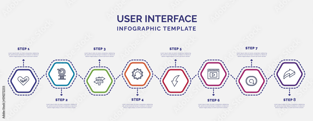 Poster infographic template with icons and 8 options or steps. infographic for user interface concept. incl