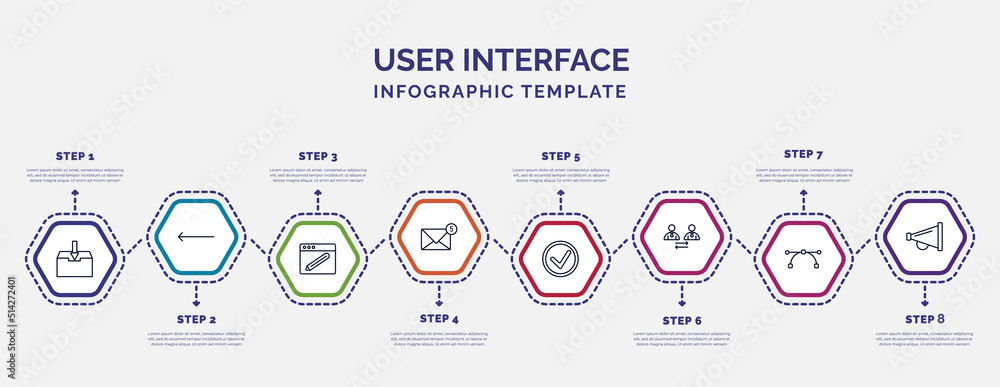 Poster infographic template with icons and 8 options or steps. infographic for user interface concept. incl