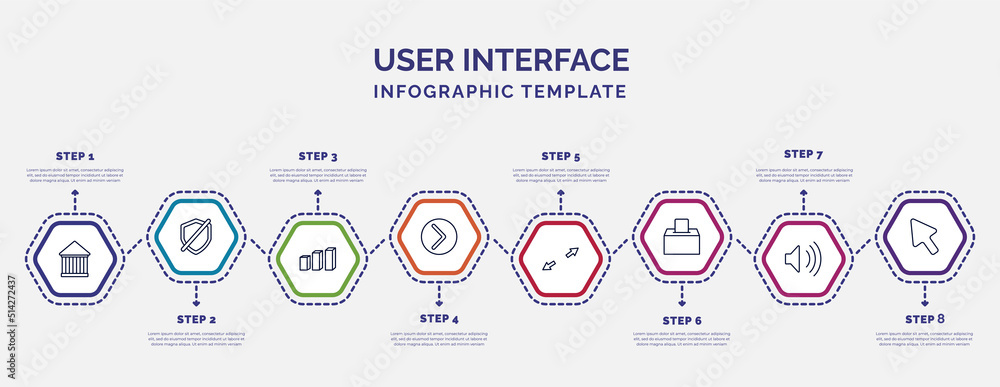 Poster infographic template with icons and 8 options or steps. infographic for user interface concept. incl