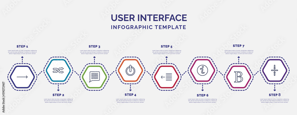 Poster infographic template with icons and 8 options or steps. infographic for user interface concept. incl