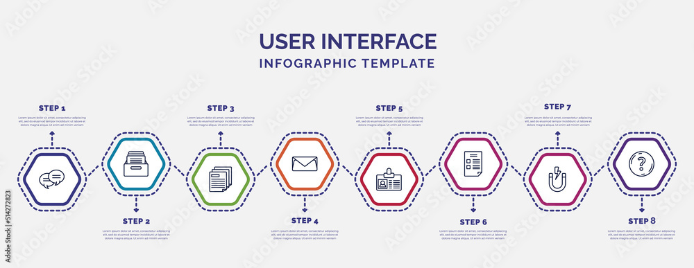 Poster infographic template with icons and 8 options or steps. infographic for user interface concept. incl
