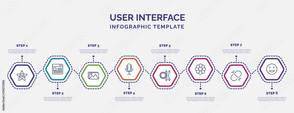 Poster infographic template with icons and 8 options or steps. infographic for user interface concept. incl