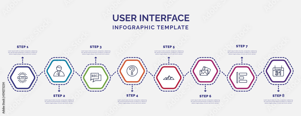 Poster infographic template with icons and 8 options or steps. infographic for user interface concept. incl