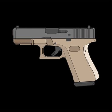 recommend clip art: Firearms vector style, Shooting gun, Weapon illustration, Vector Line, Gun illustration, Modern Gun, Military concept, Pistol for training
                    