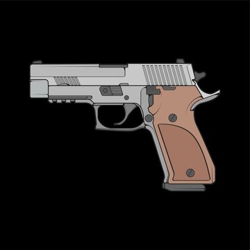 recommend clip art: Firearms vector style, Shooting gun, Weapon illustration, Vector Line, Gun illustration, Modern Gun, Military concept, Pistol for training
                    
