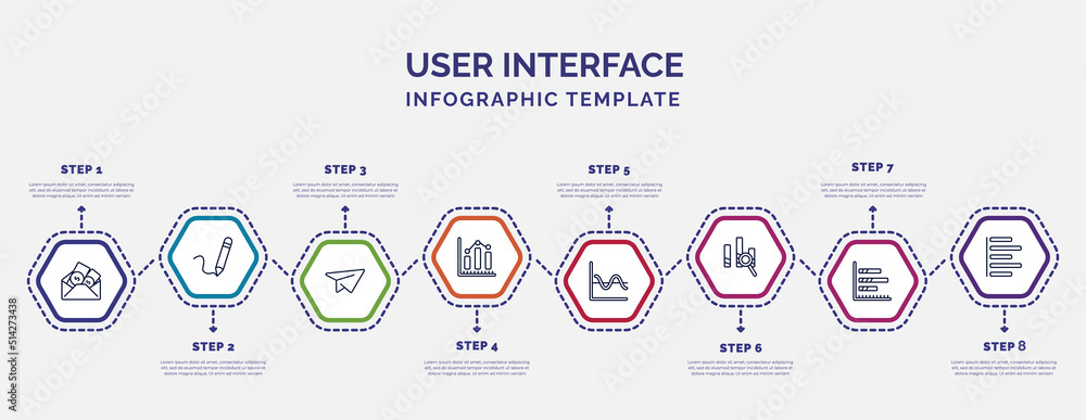 Poster infographic template with icons and 8 options or steps. infographic for user interface concept. incl