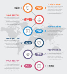 Fototapeta premium Modern Vertical Timeline Infographics