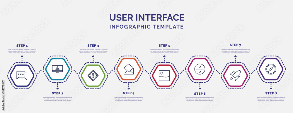 Poster infographic template with icons and 8 options or steps. infographic for user interface concept. incl