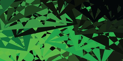 Dark Green vector pattern with polygonal shapes.