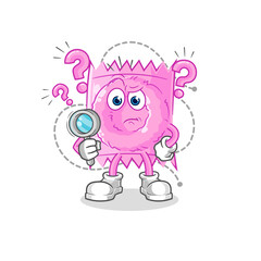 condom searching illustration. character vector
