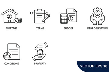 refinance icons set . refinance pack symbol vector elements for infographic web