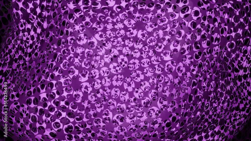 Poster gray and purple background. design.a web in animation that swells in 3d format