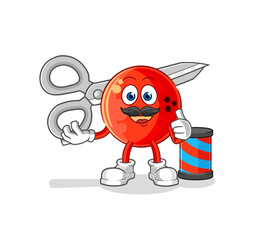 bowling ball barber cartoon. cartoon mascot vector