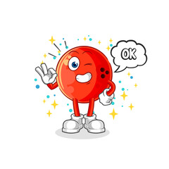 bowling ball agree mascot. cartoon vector
