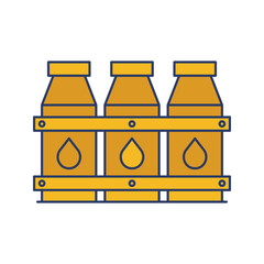 Cow milk dram dairy icon vector