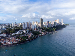 Fototapeta na wymiar The beautiful and extensive Salvador, one of the largest capitals of Brazil in Bahia