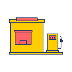 Petroleum fuel station icon vector