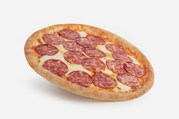 pepperoni pizza isolated on white background