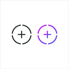 Obraz premium Add, plus flat icon, in solid and gradient color